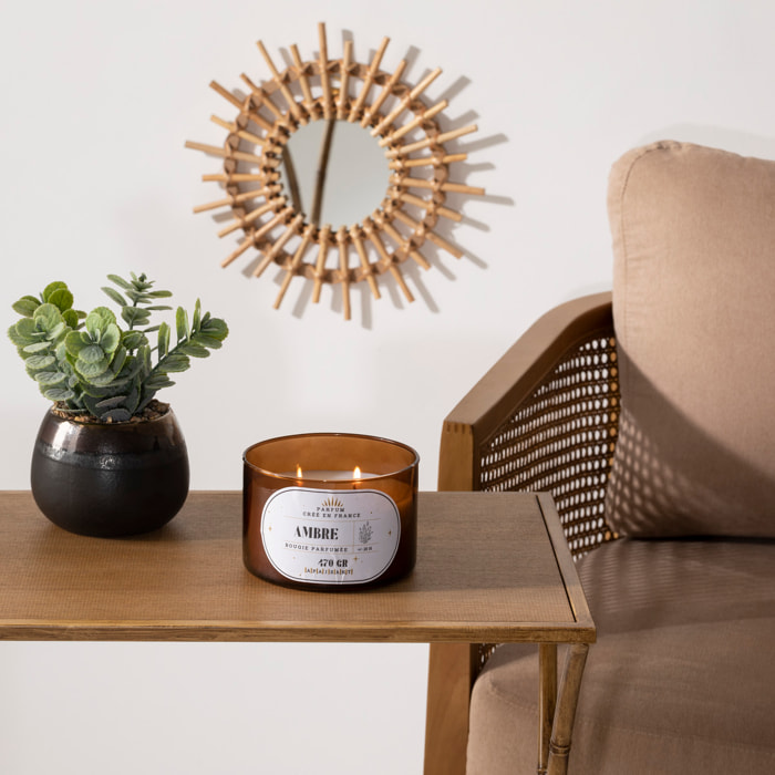 Bougie parfumée "Snow" - ambre - 470g