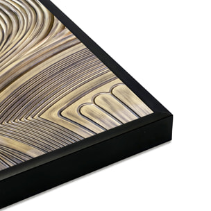 Affiche encadrée motif abstrait cercles design gris Affiche + cadre en métal - Noir