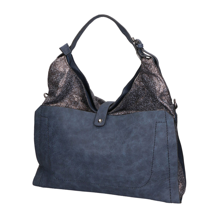 Borsa a spalla  da donna In Vera pelle Made in Italy 44x34x10 cm