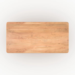 Table rectangulaire en bois massif d'acacia 6 places - June