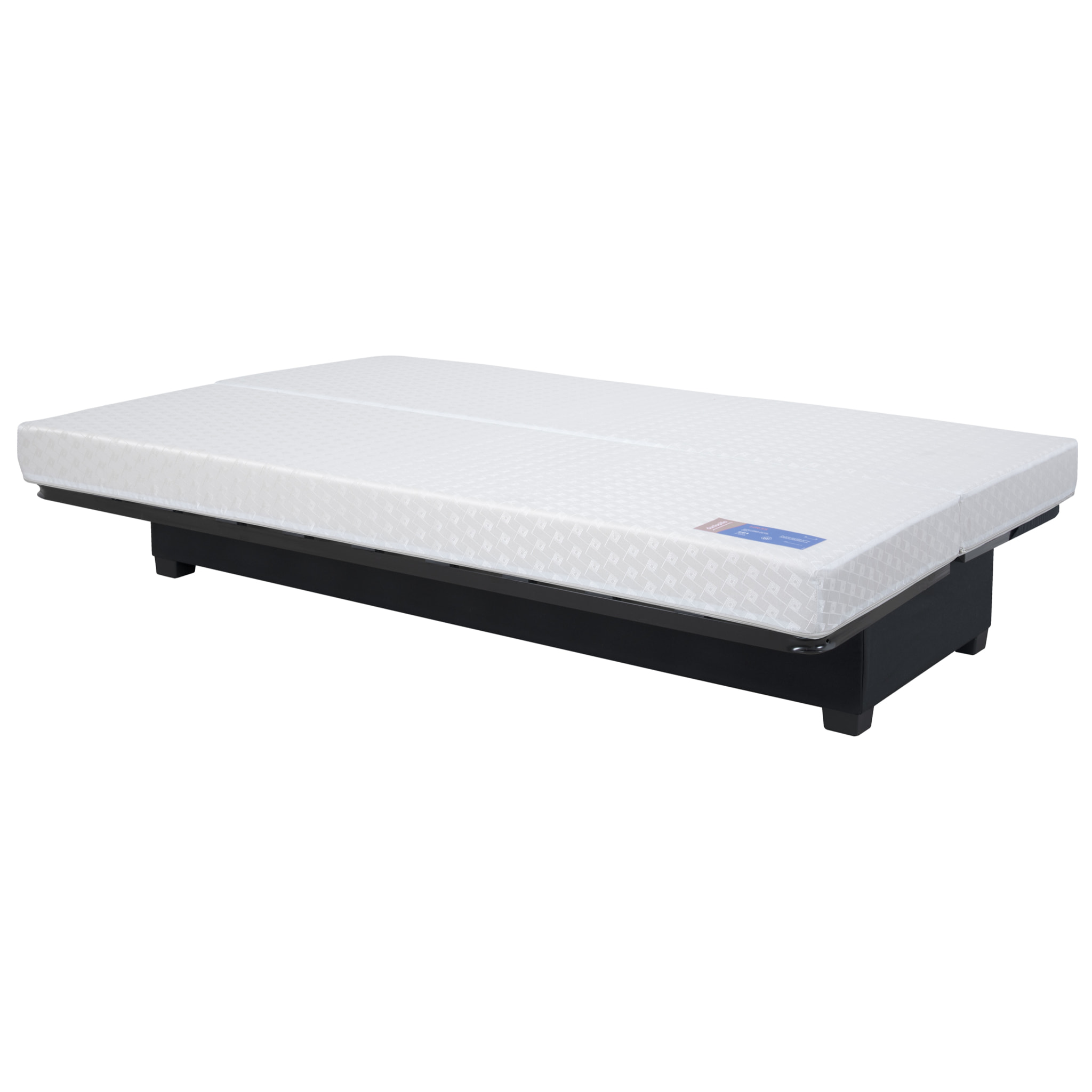 Banquette CC ORLANDO 130x190, matelas Dunlopillo, taupe