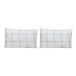 2 Fundas de almohada El Caballo 50x75 cm LEVIATAN B Lino - 100% algodón -