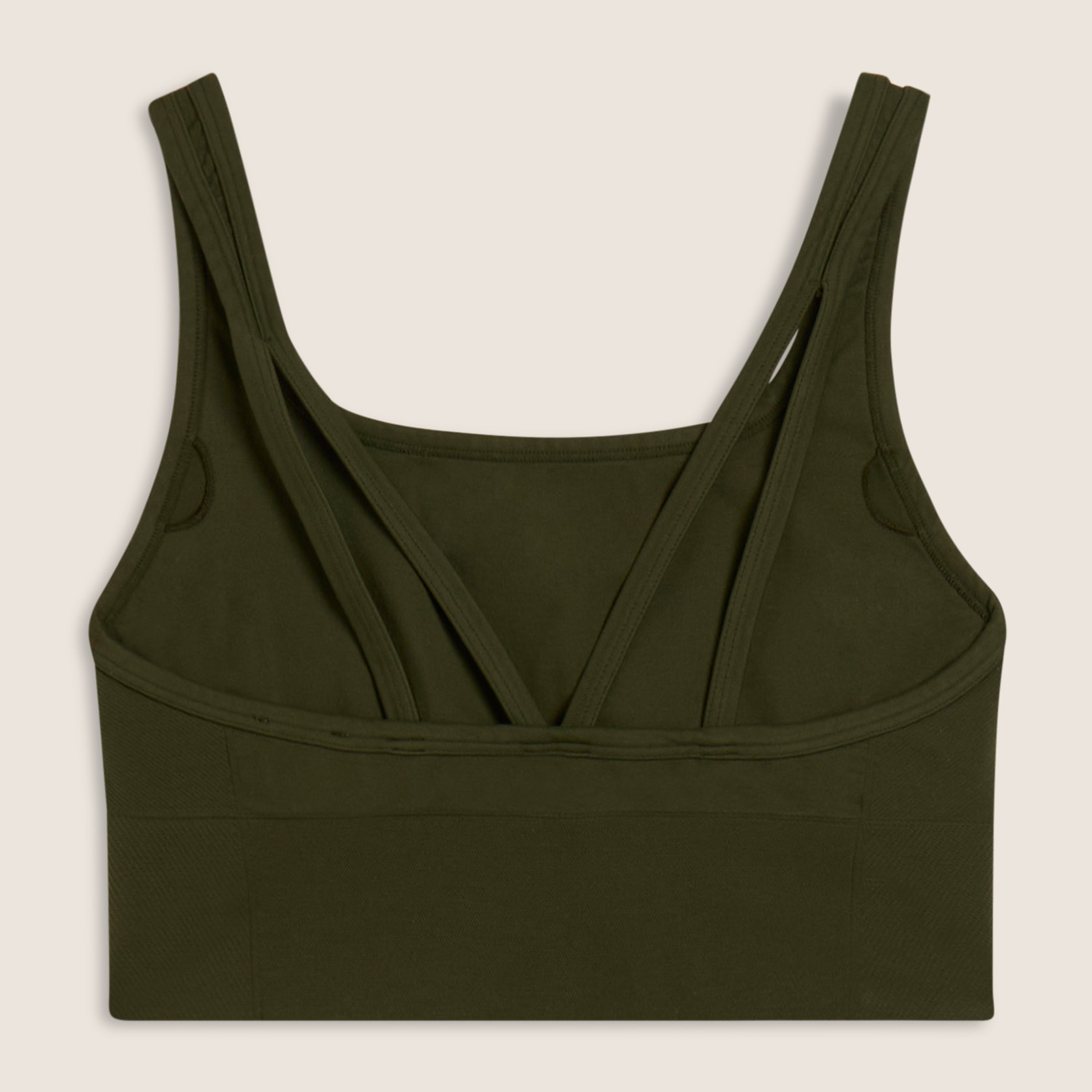 Top sportivo seamless supporto medio con inserti a costine