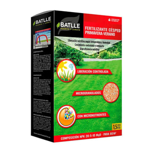 Fertilizante césped primavera-verano Batlle 1,5 Kg