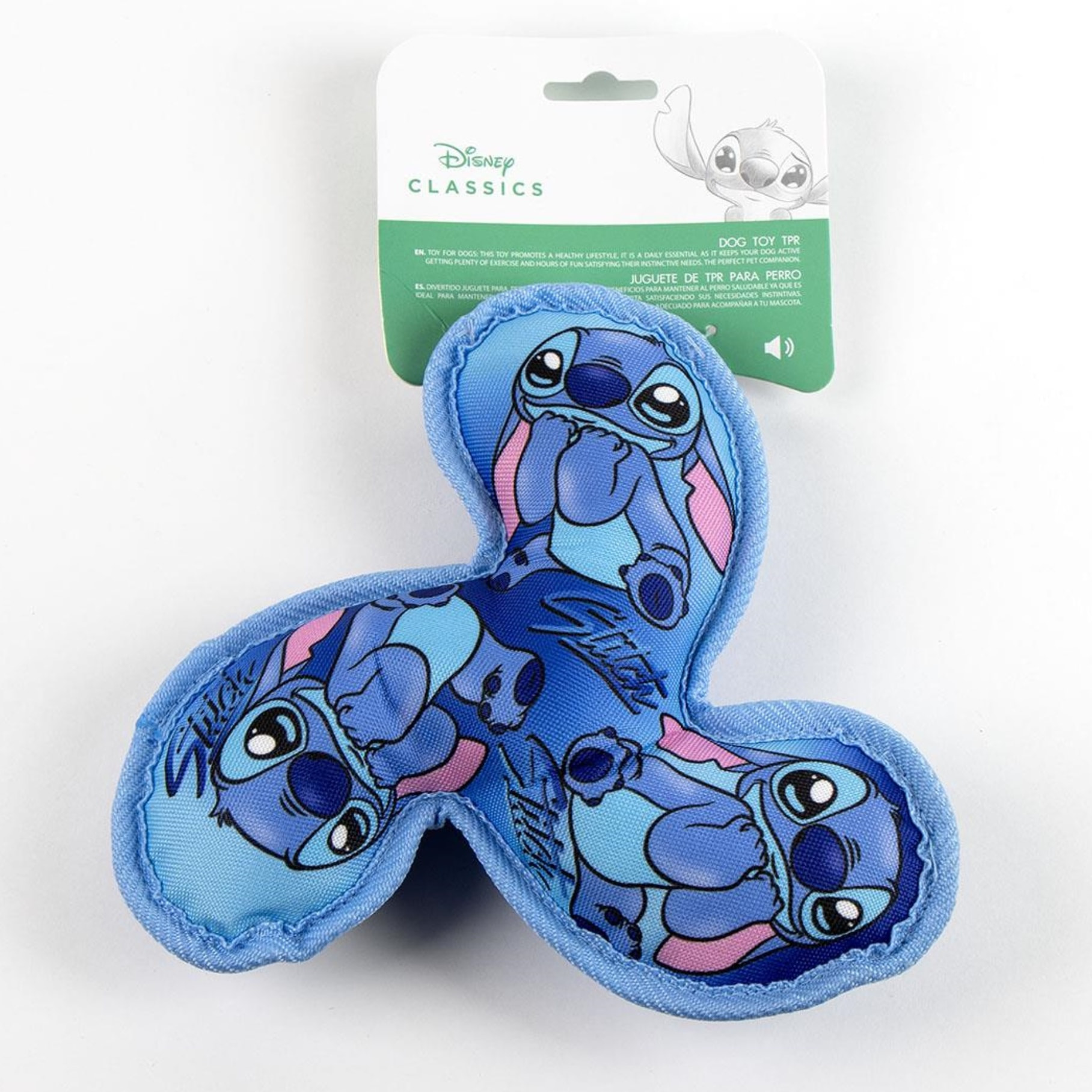 Juguete boomerang para perros diseño stitch