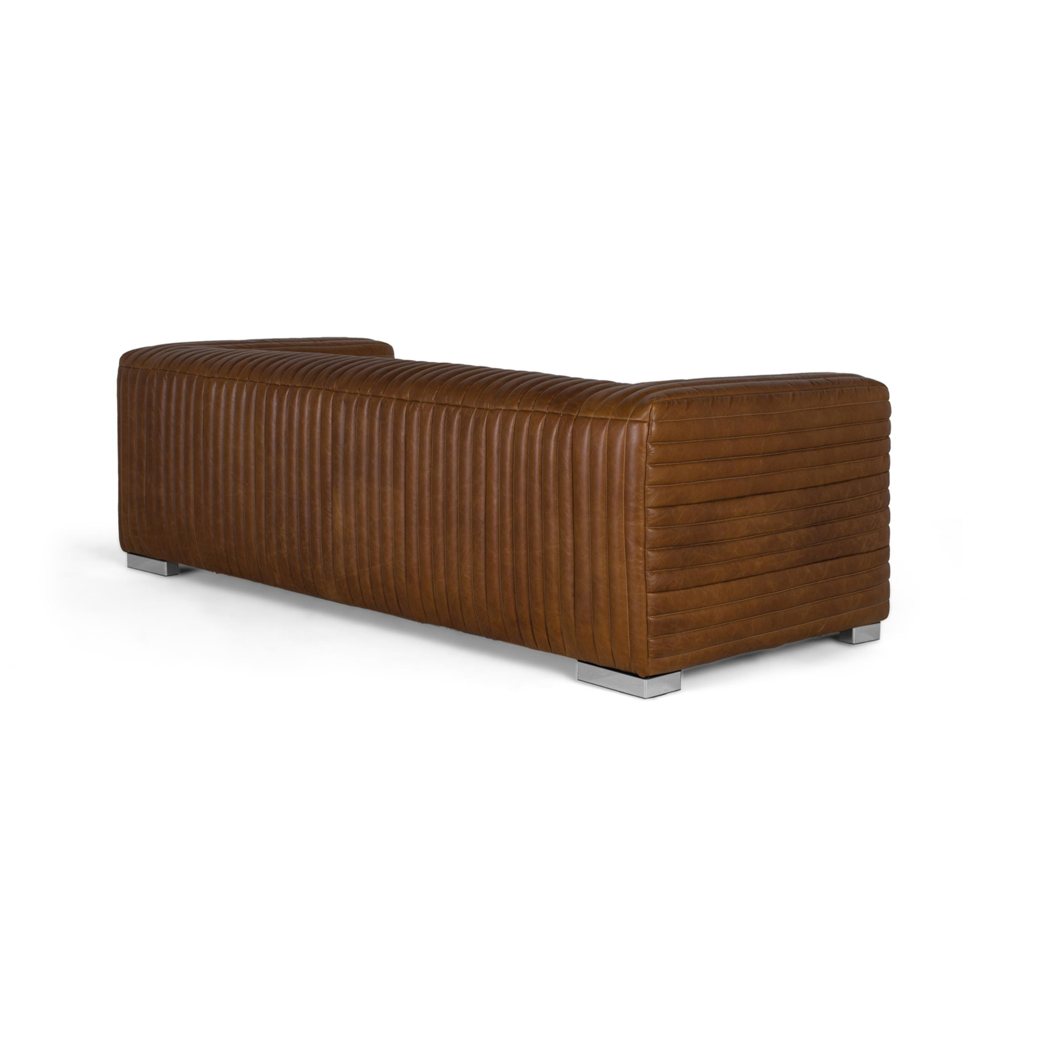Sofá de Piel 220 Cm Estilo Contemporáneo Moderno