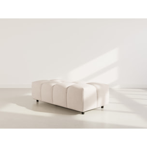 Adelaide - pouf en tissu texturé - Beige