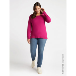 Fiorella Rubino - Maglia con viscosa LENZING™ ECOVERO™ - Fucsia