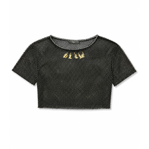 PHILIPP PLEIN Top de manga corta CRYSTAL