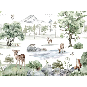 Papier peint forêt des neiges Intissé