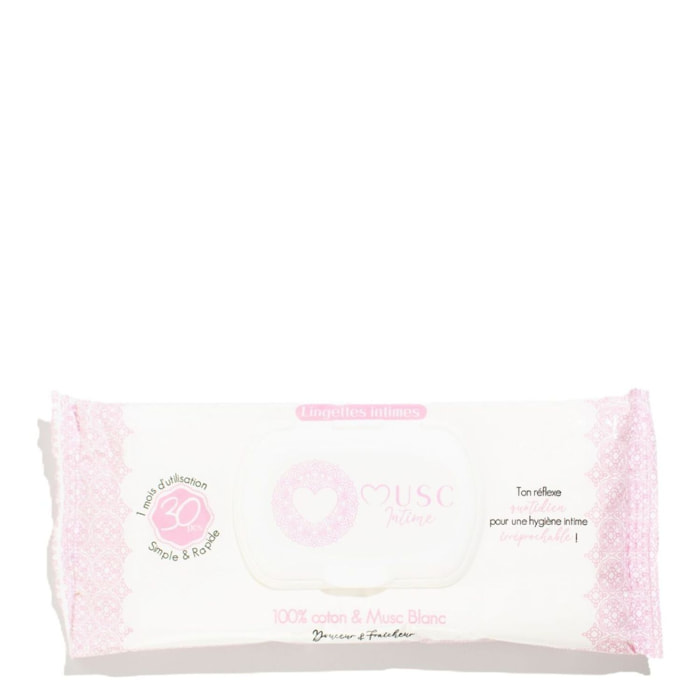 Musc Blanc - Lingettes Intime 30 unités