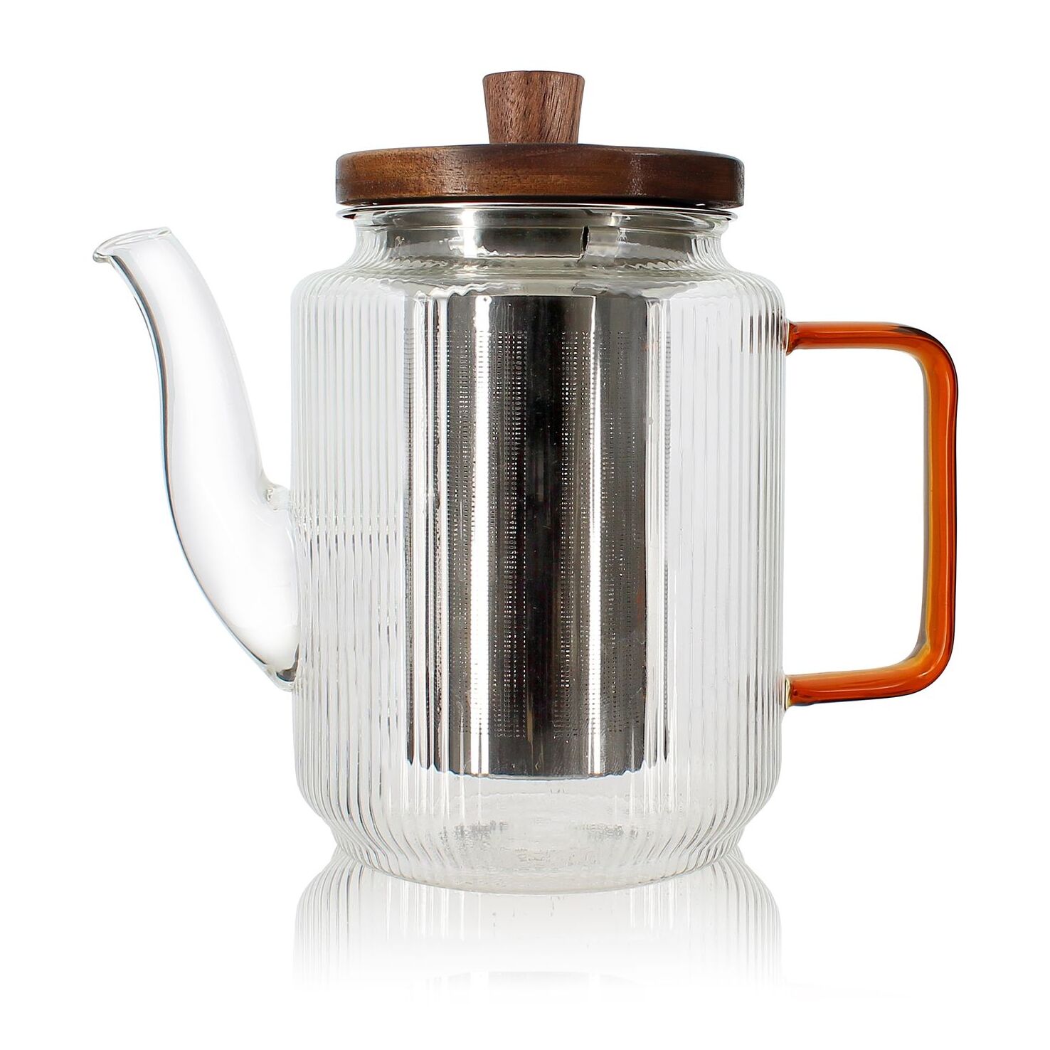 Théière en verre et anse ambre 550ml KARL