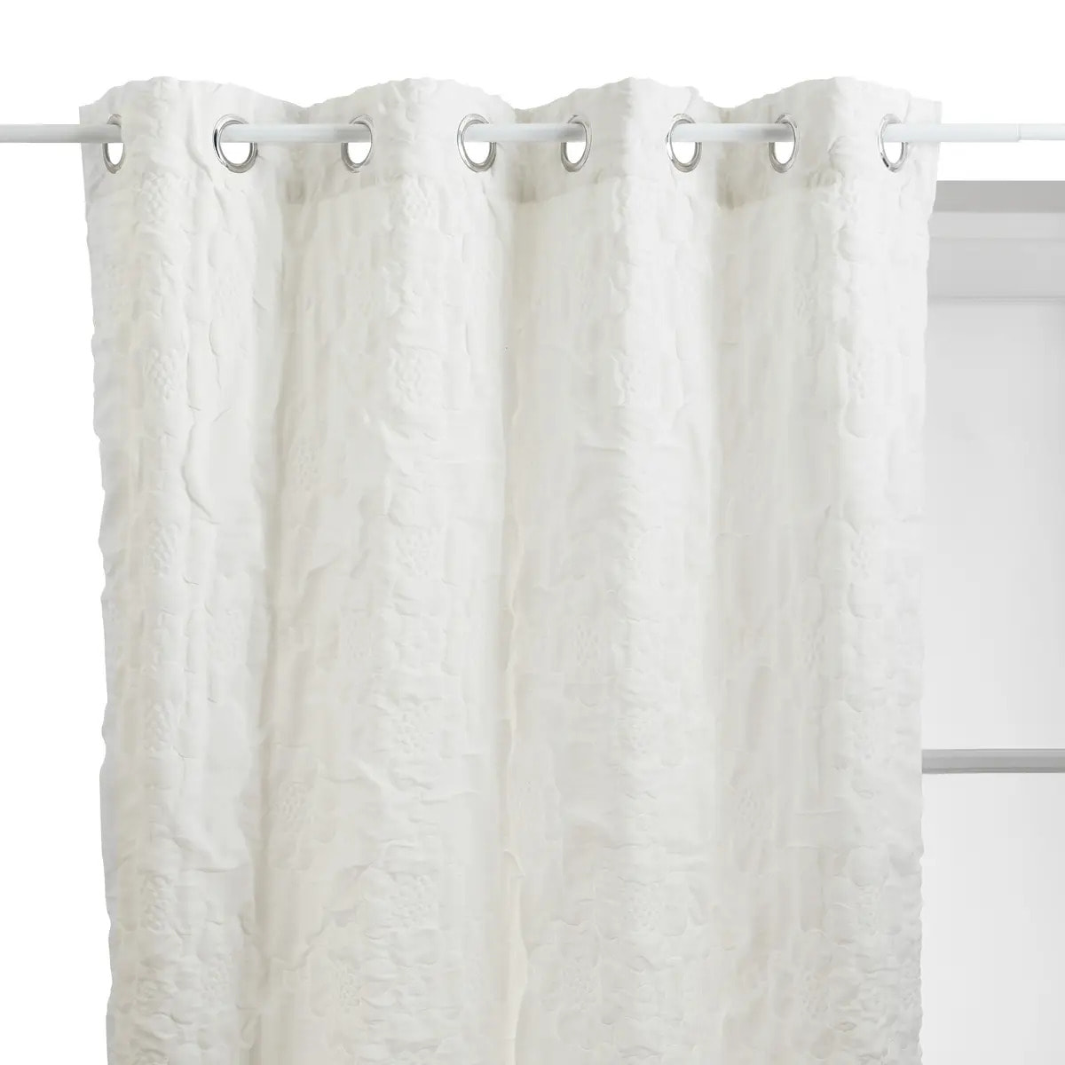 Rideau matelassé Iris 135x260cm blanc