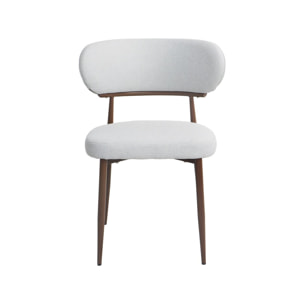Lot de 2 chaises de salle à manger imitation bois "Elora" - Gris clair