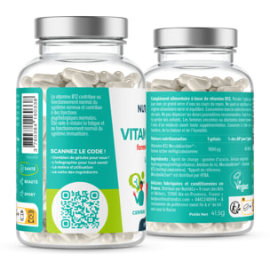 Nutri&Co Vitamine B12 1000mcg Brevetée Pure - 120 gélules Vegan