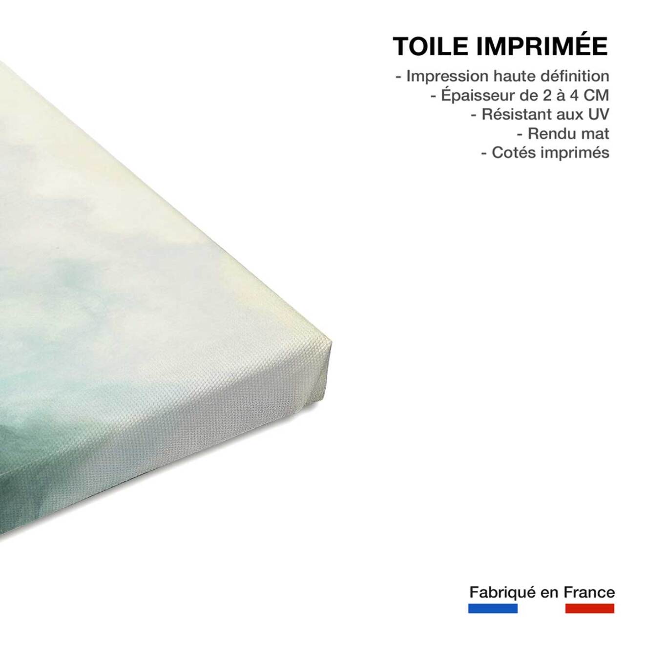 Tableau abstrait brume sur la forêt Toile imprimée