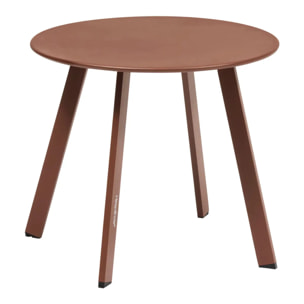 Table d'appoint de jardin Saona D50cm acajou