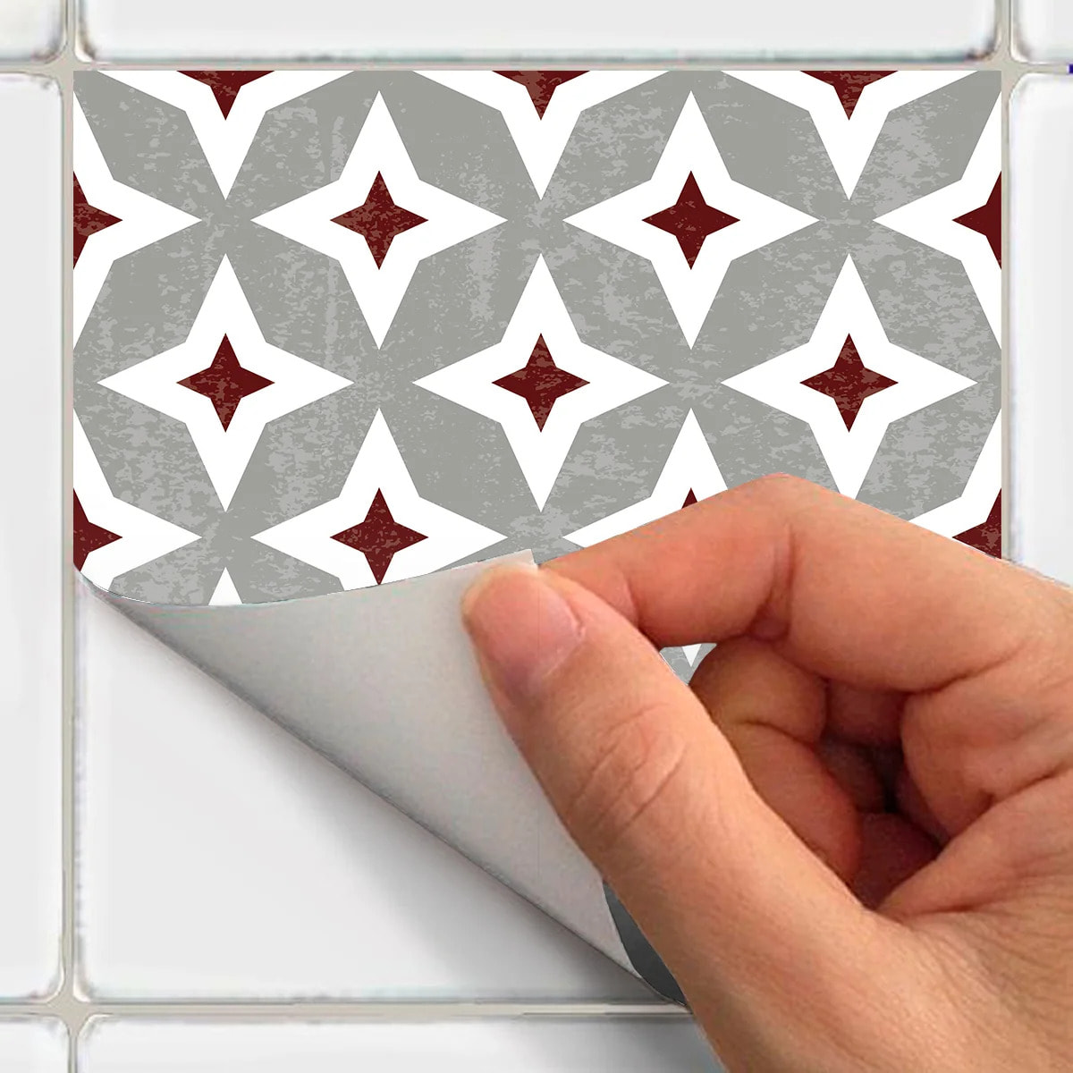 Sticker carrelage - Ambiance Sticker - 60 CARREAUX DE CIMENT MEUBLE AUTHENTIQUES LIVINAEA - 10x10cm