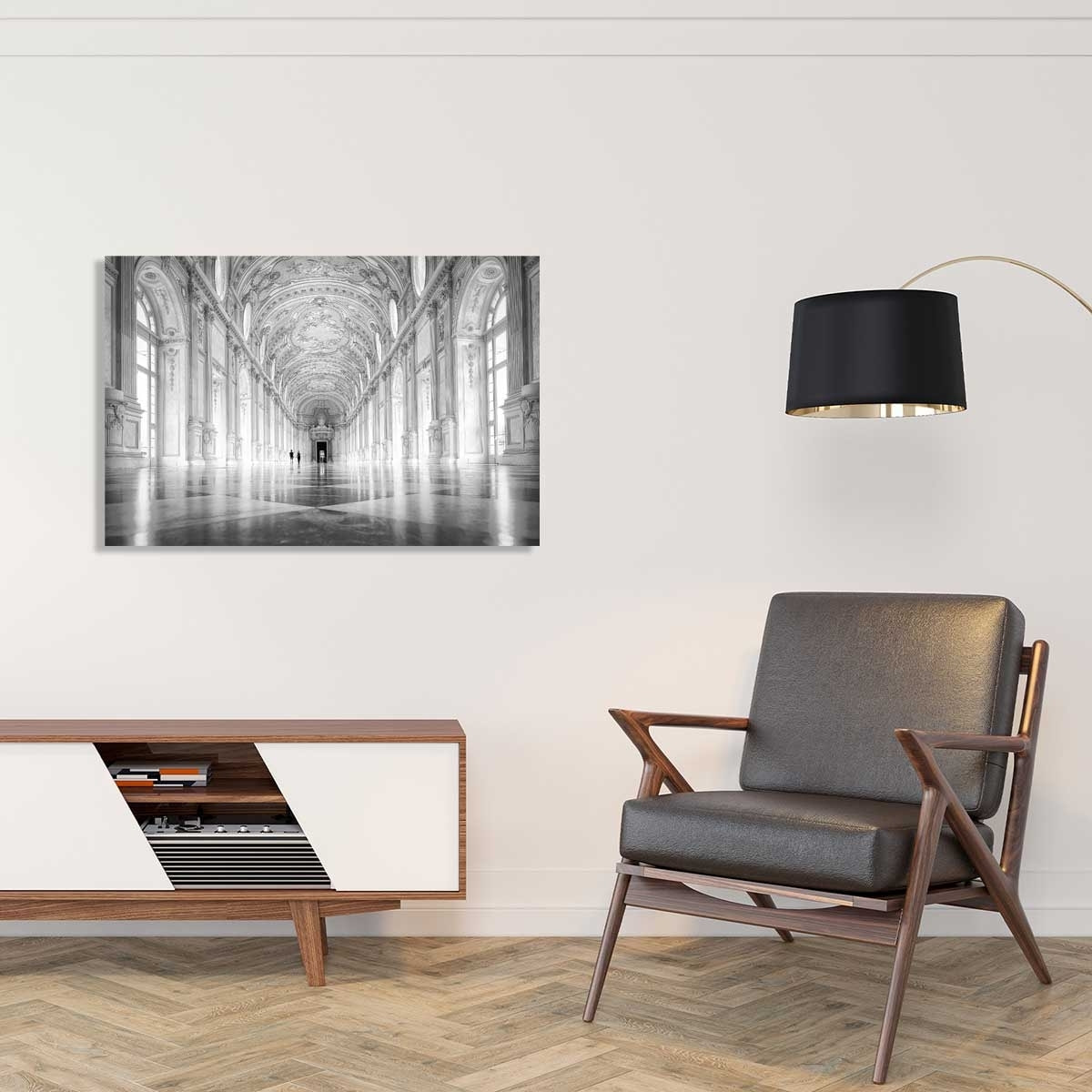 Tableau d'art galerie des glaces Tableau alu Dibond