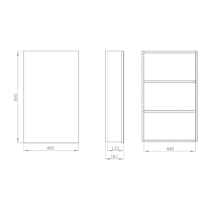 ARMOIRE DE TOILETTE, Alday, 48cm, Bois Nebraska