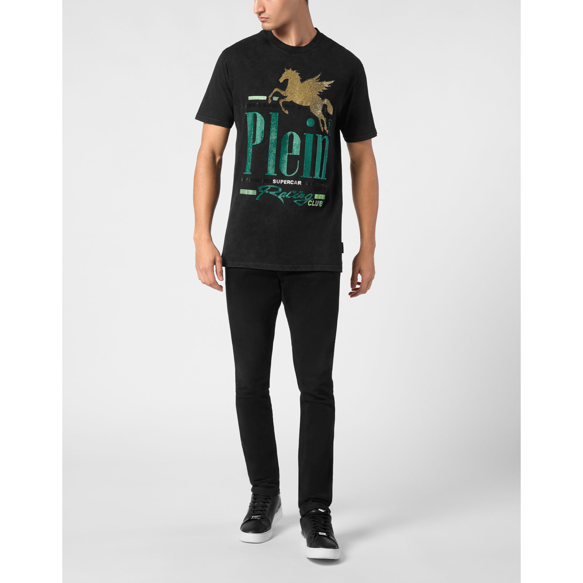 PHILIPP PLEIN T-Shirt Round Neck RACING