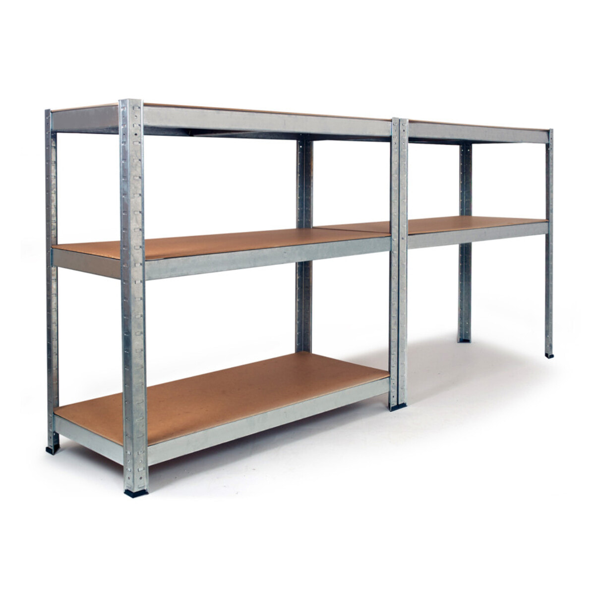 Etagère charge lourde 180cm - Bois aspect vieilli / Noir