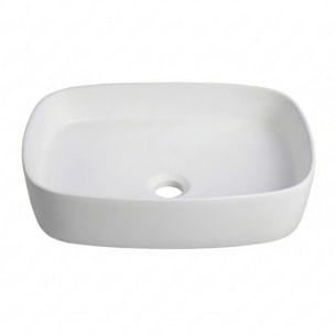 Vasque à poser rectangulaire 50 x 37,5 x 13,5 cm sans trop-plein blanc mat PixL (CEPX4937WM)