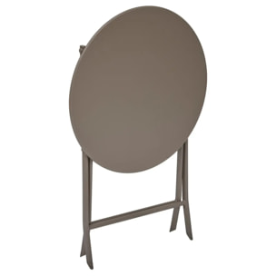 Table de jardin Greensboro 2 places pliable café D40cm