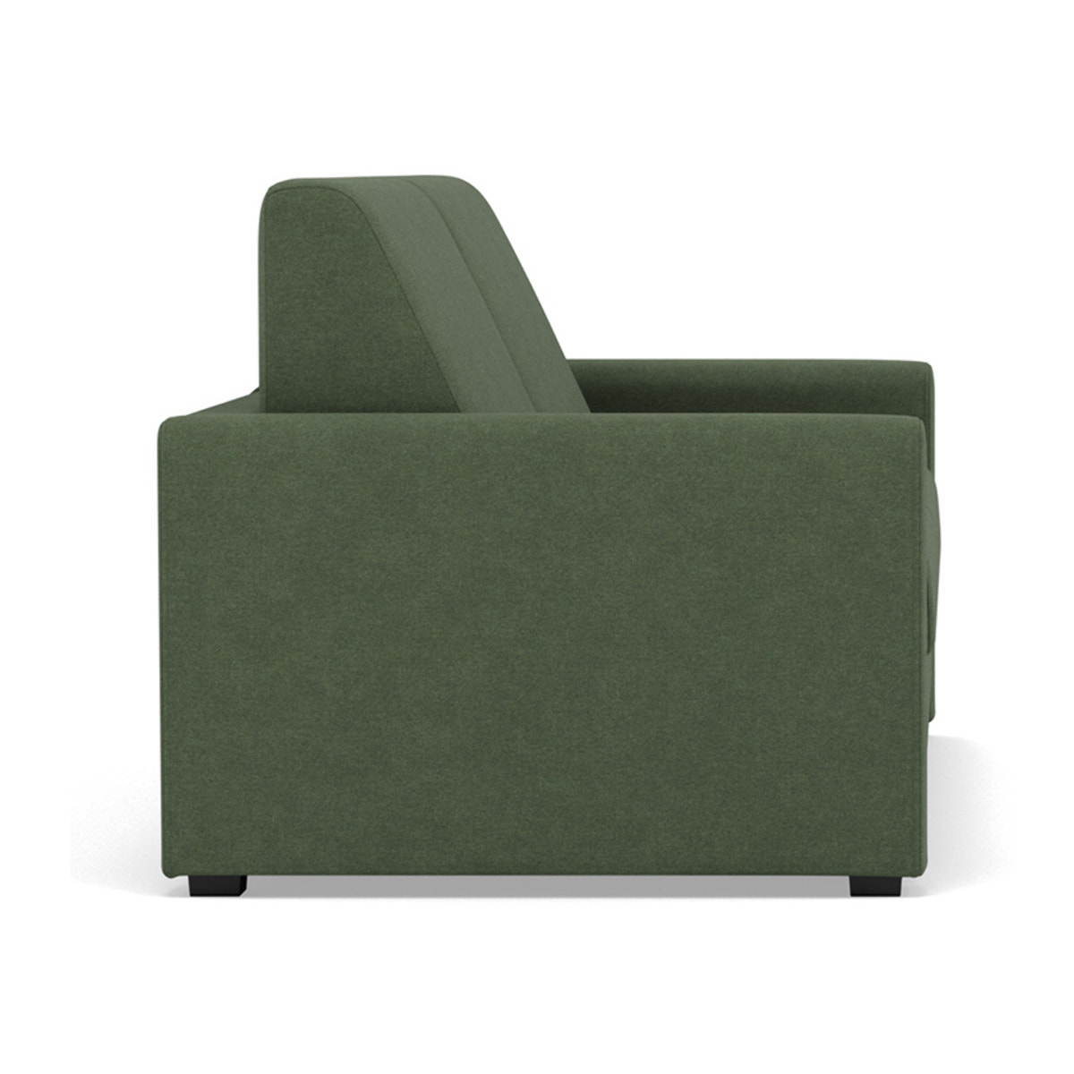 Julia - canapé 3 places convertible couchage quotidien matelas 14 cm en tissu - Vert
