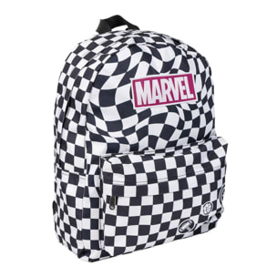 Mochila escolar de marvel - color negro - 32 x 12 x 42 cm - cierre de cremallera - asa ajustable - mochila resistente y duradera