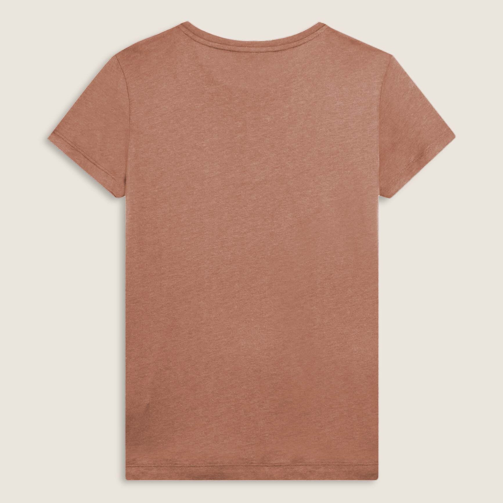 T-shirt donna con mini spacchi laterali e logo in strass