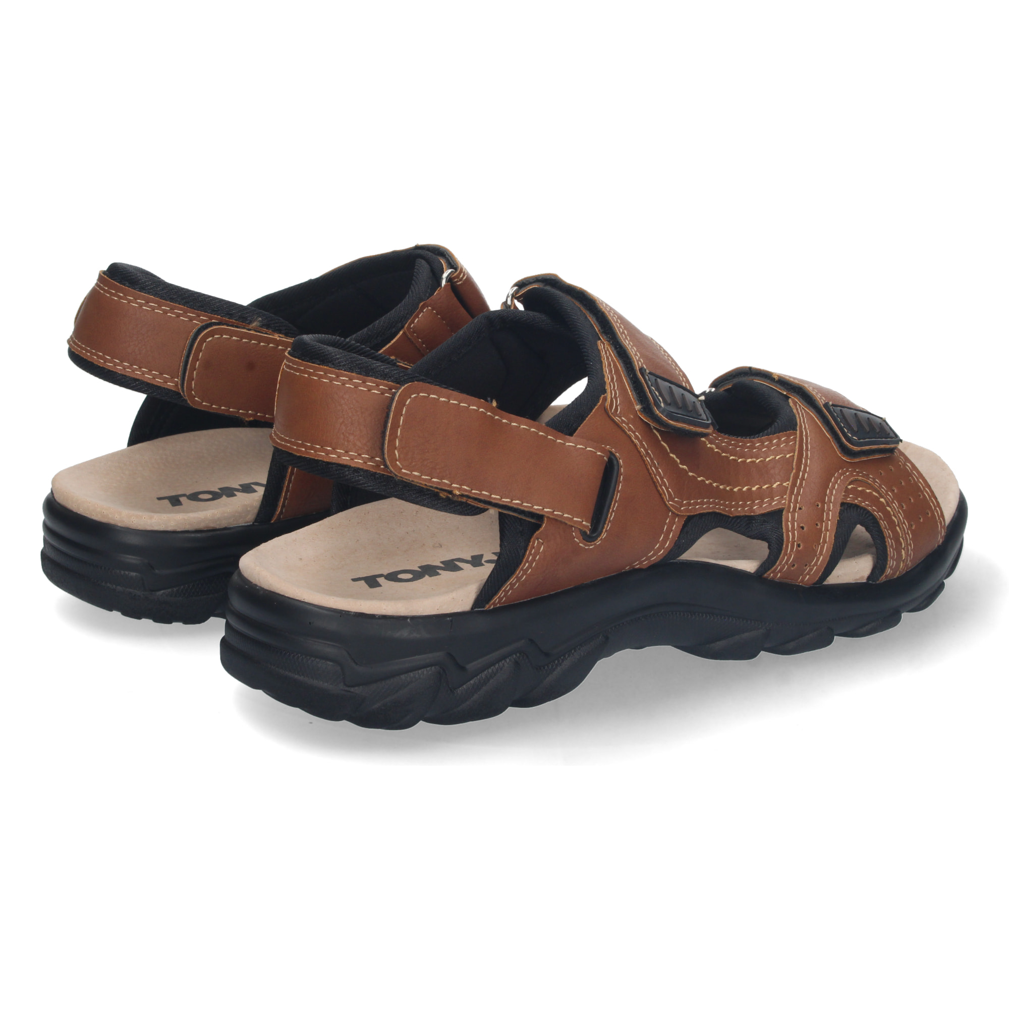 Sandalia Plana con Cierres de cierre autoadherente