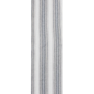Chemin de table pur lin lavé 200 g/m² rayé gris beige Sombrilla naturel