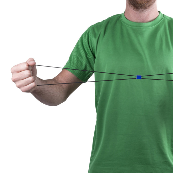 Band elastica per ginnastica e/o rilassamento in materiale resistente. Con pastiglia centrale per marcatura in una vasta gamma di colori vivaci.