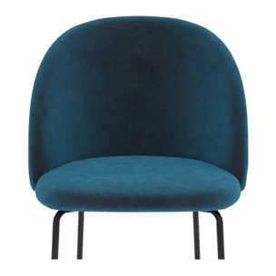 Lot de 2 chaises en velours bleu foncé - Karl
