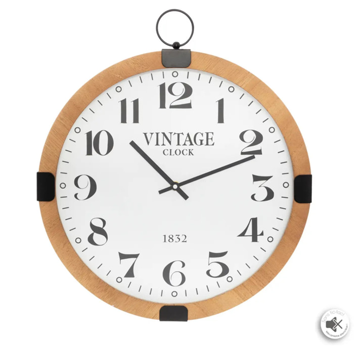 Horloge "Gousset" marron D38cm