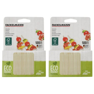 Lot de 1000 cure-dents Fackelmann Nature