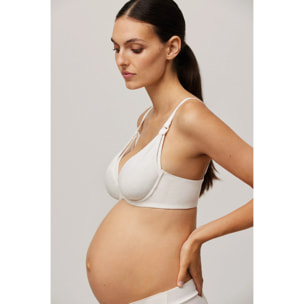 Reggiseno per l'allattamento con ferretto non imbottito color avorio, coppe B, C e D