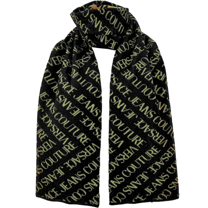 Versace Jeans Couture Sciarpa in lana con logo Versace Jeans Couture intarsiata a maglia.