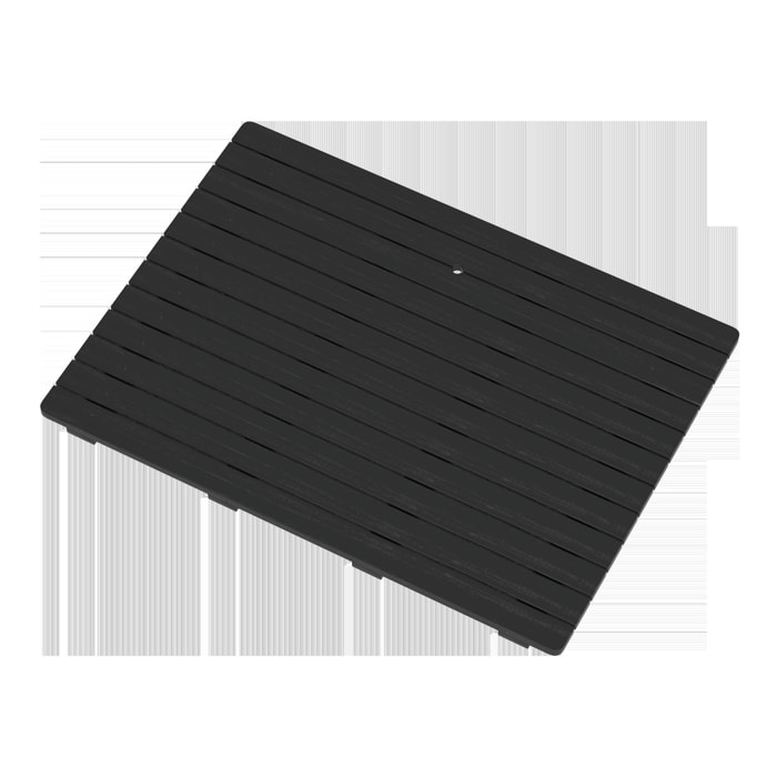 Caillebotis en Bois Composite Gris pour Cabine rectangulaire - Dimensions 96.5 x 65 x 3.2 cm