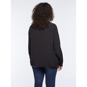 Fiorella Rubino - Blusa con pliegues por delante - Negro