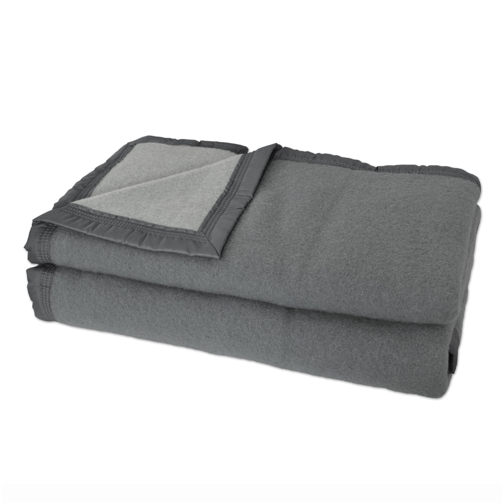 Couverture en 100% pure laine vierge 500g/m² - Gris anthracite