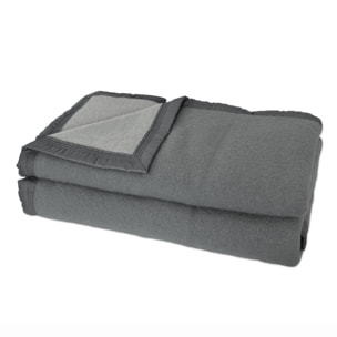 Couverture en 100% pure laine vierge 500g/m² - Gris anthracite