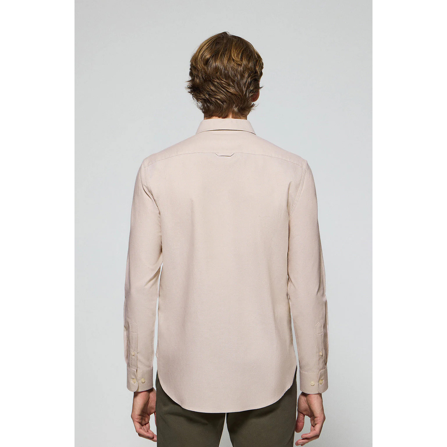 Camisa oxford marrón con logo bordado Rigby Go