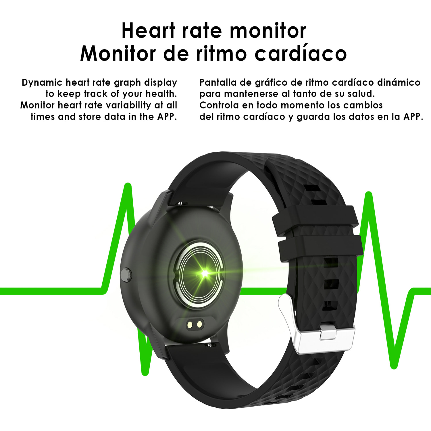 Brazalete inteligente H30 multideportivo con monitor cardiaco, dial personalizable