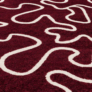 Tapis salon, motif abstrait en relief, graphique et tendance