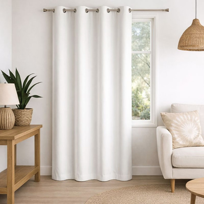 Rideau 100% occultant  - Effet chiné - Naturel