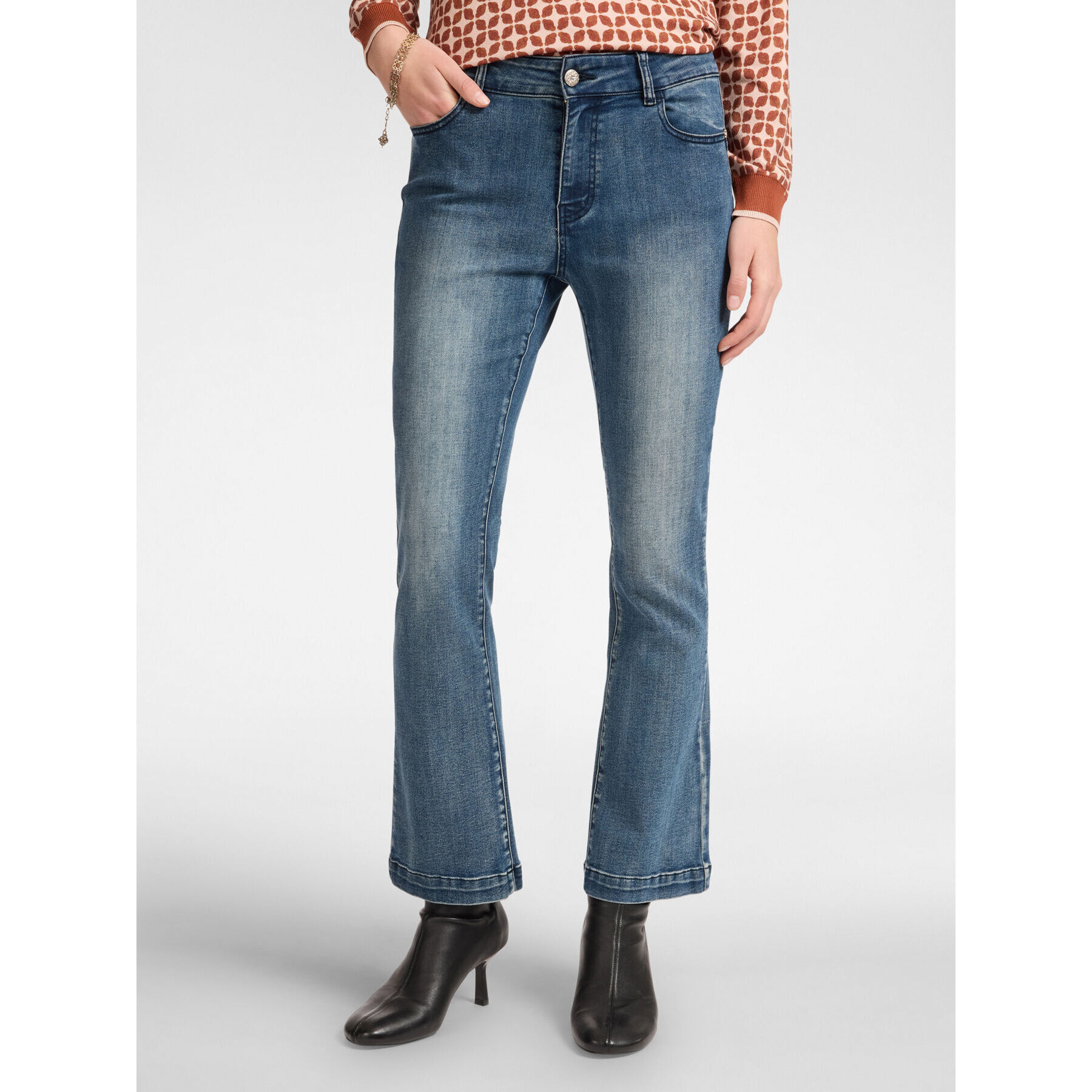 Elena Mirò - Jeans 5 tasche, kick flare, "Florence" - Blu