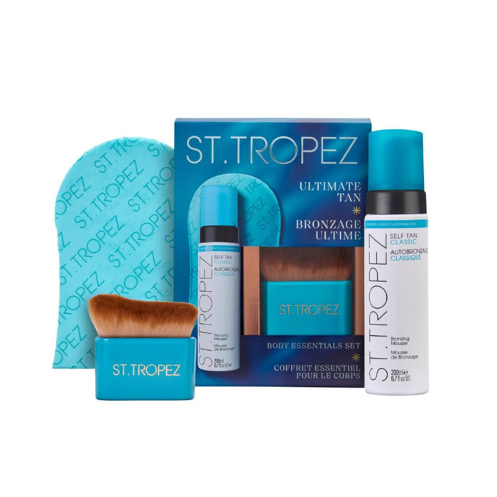 Ultimate Tan Kit - Coffret Self Tan Classic 200 ml +Gant Applicateur + Pinceau Applicateur