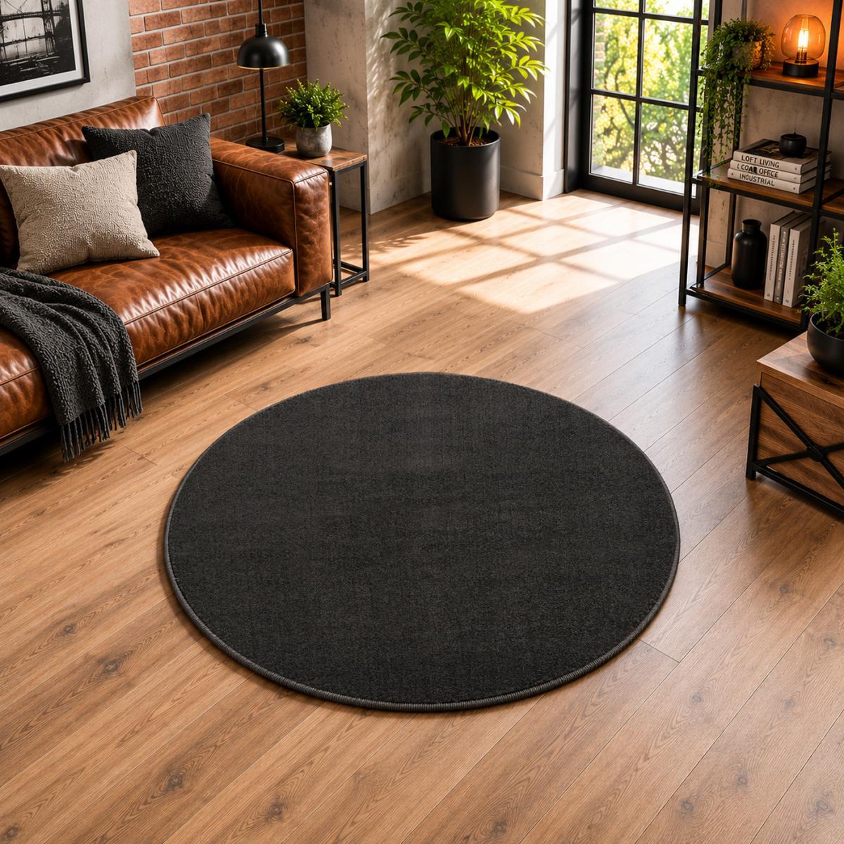 Tapis salon et chambre tissé motif uni PAJU